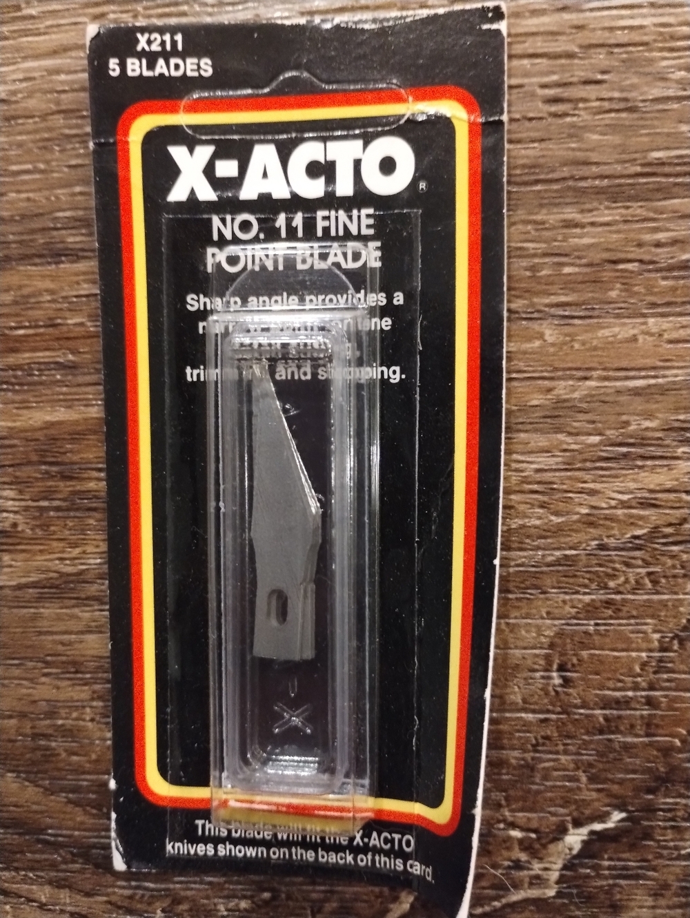 Vintage X-ACTO No.11 5pk Fine Point Blades - NEW - NOS - Made In USA Xacto Knife